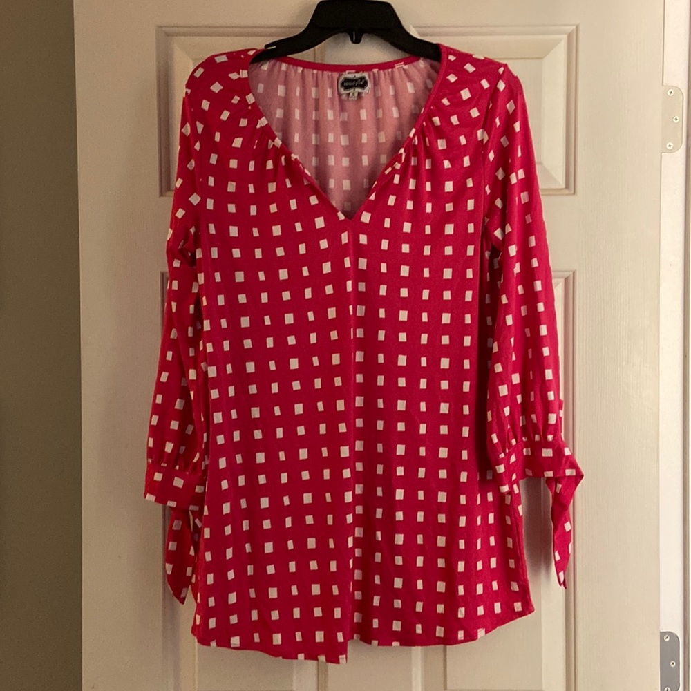 Mud Pie Pink 3/4 sleeve tunic small